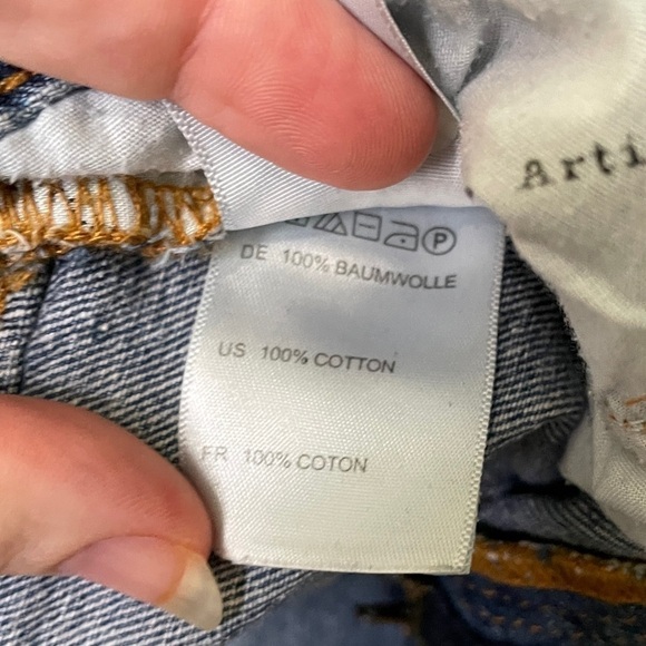 Articles of Society 100% cotton denim distressed cut off shorts size 27 - Picture 7 of 7